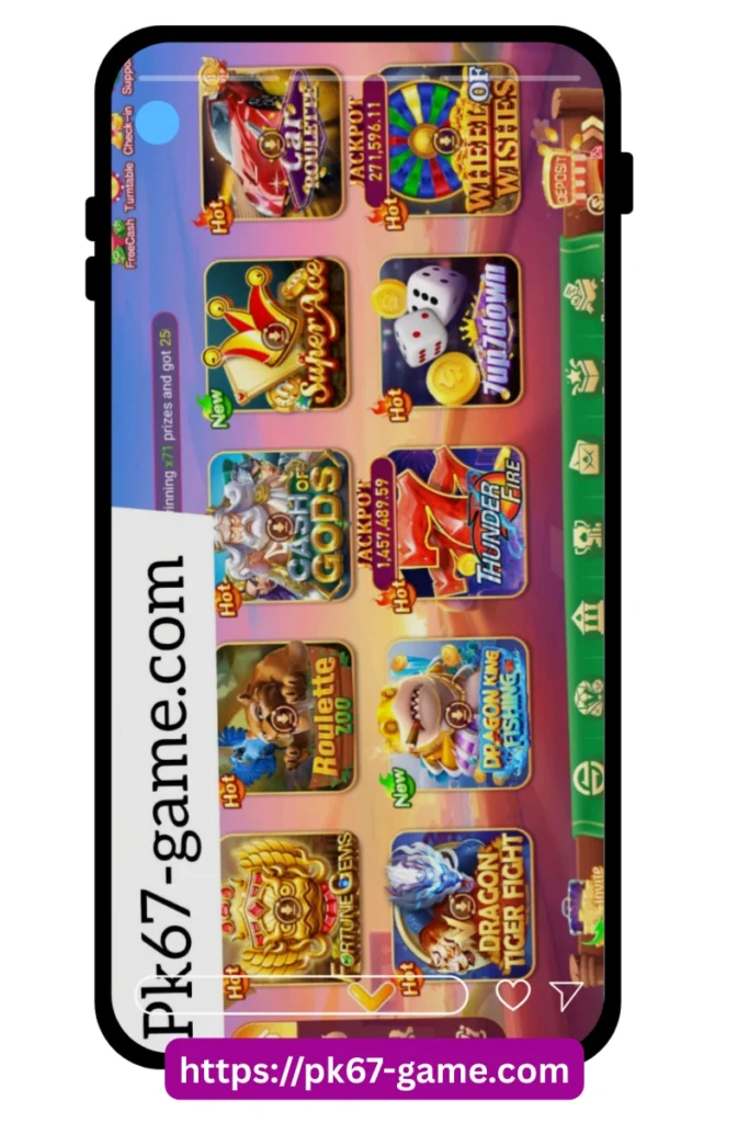 PK67 Game interface screenshot